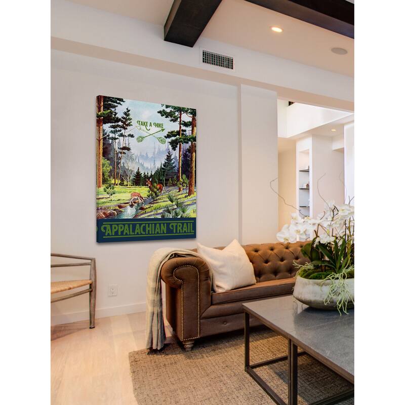 Marmont Hill - 'Travel Appalachian Trail' Painting Print on Wrapped Canvas - Multi-Color