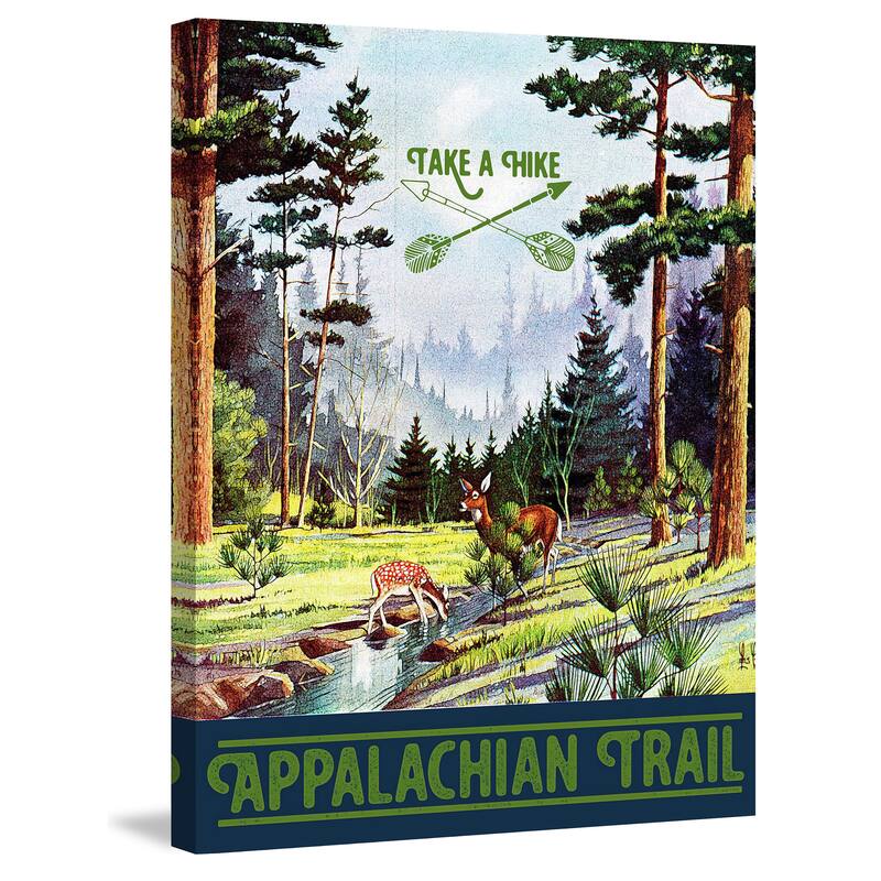 Marmont Hill - 'Travel Appalachian Trail' Painting Print on Wrapped Canvas - Multi-Color