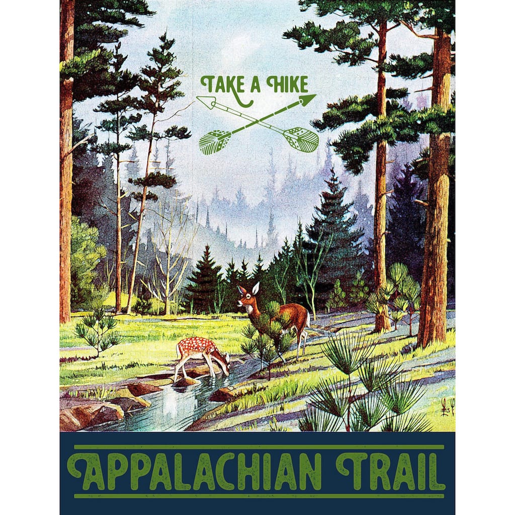 Marmont Hill - 'Travel Appalachian Trail' Painting Print on Wrapped Canvas - Multi-Color
