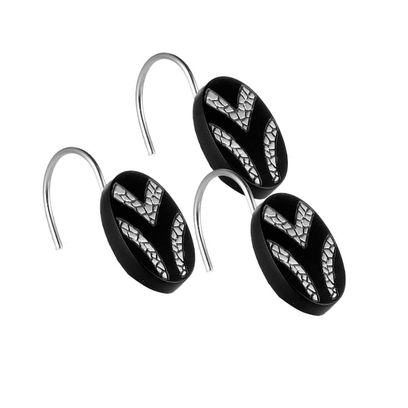 Luxury Shower Curtain and Hooks Set Or Separates - HOOKS