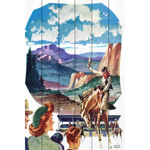 Marmont Hill - Handmade Out West Painting Print on White Wood