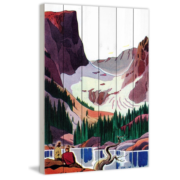 Marmont Hill - Handmade Colorado Calling Painting Print on White Wood