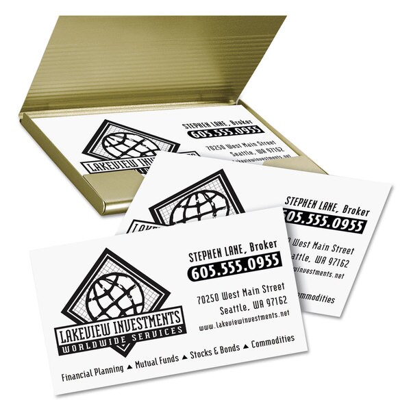 White Avery Two-Side Printable Clean Edge Business Cards Inkjet 400//Box 2 x 3 1//2