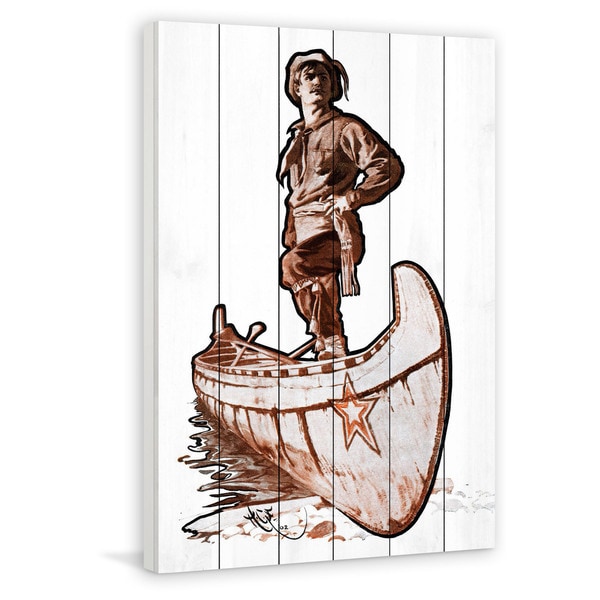 Marmont Hill - Handmade Frontiersman Painting Print on White Wood