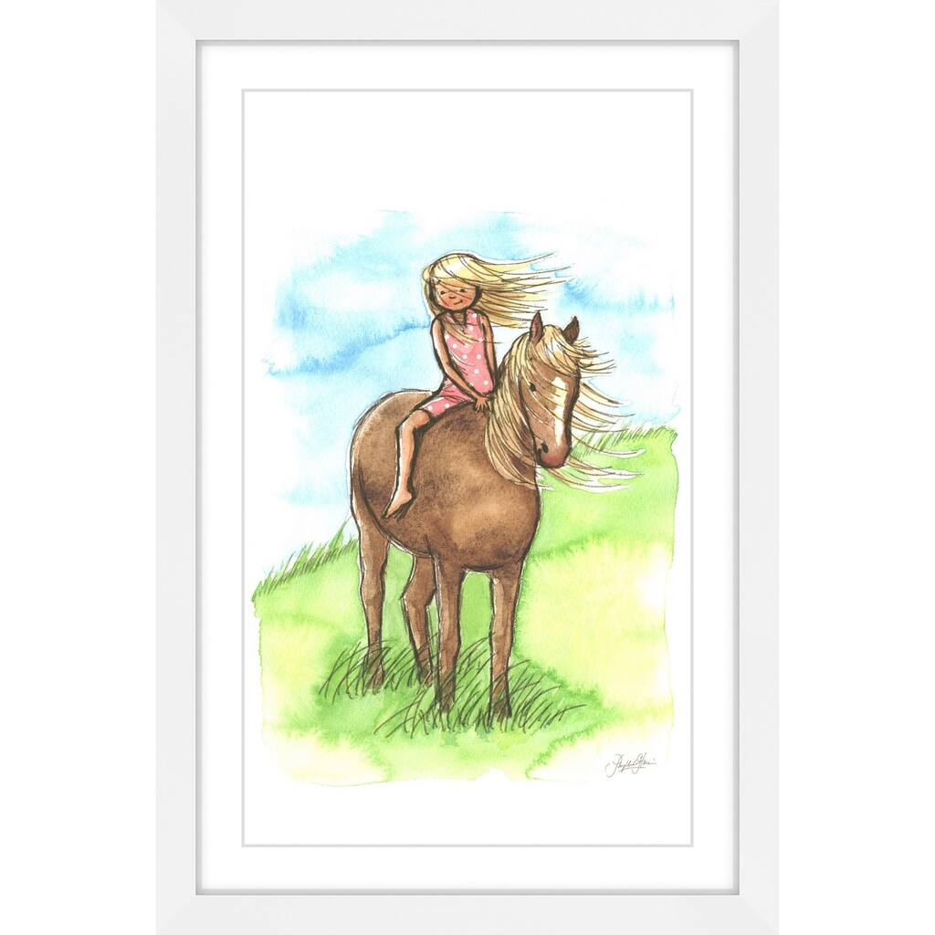 Marmont Hill - 'Horse Girl' by Phyllis Harris Framed Painting Print