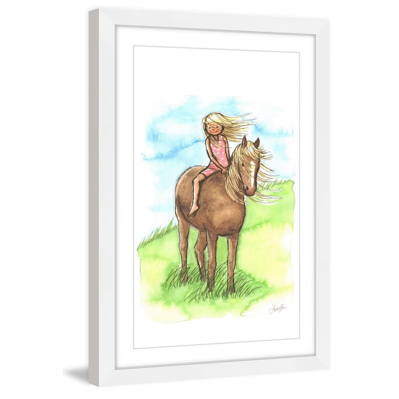 Marmont Hill - 'Horse Girl' by Phyllis Harris Framed Painting Print