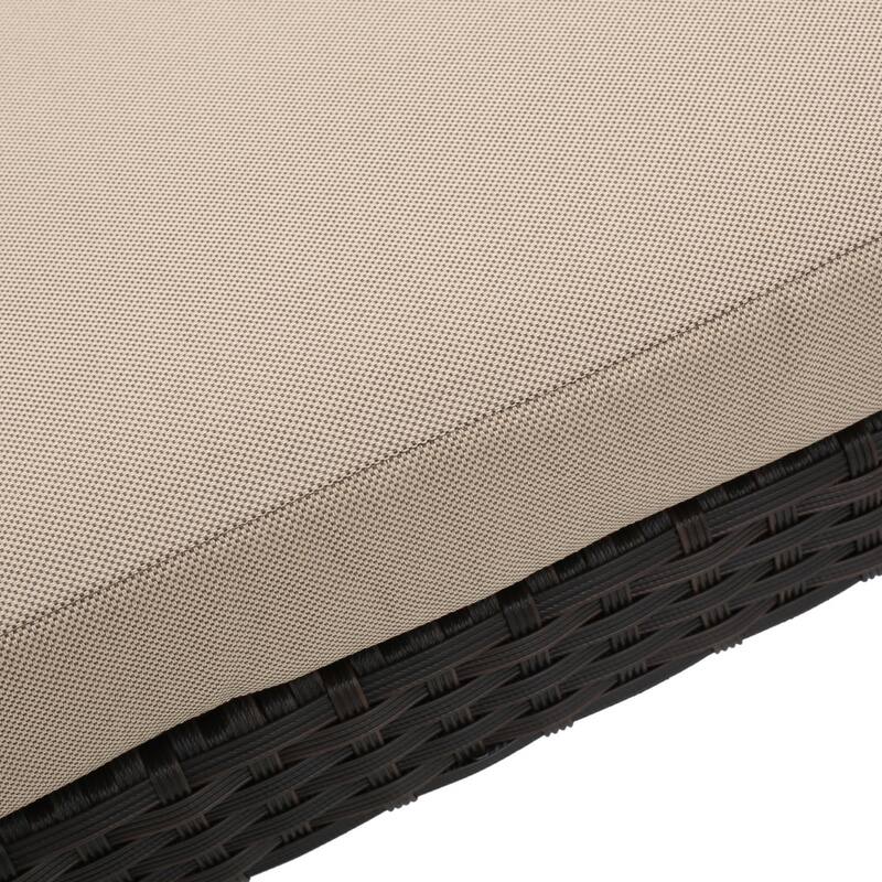Puerta Outdoor Adjustable Wicker Chaise Lounge with Cushion by Christopher Knight Home
