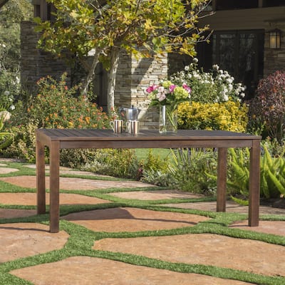 Manila Outdoor Acacia Wood Dining Table by Christopher Knight Home - 69"W x 35"D x 29.5"H