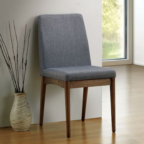 Furniture of America Sevo Mid-century Grey Dining Chairs (Set of 2)