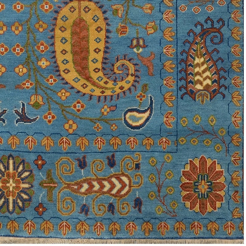 HERAT ORIENTAL Handmade Kazak Paisley Design Wool Rug - 8' x 10'