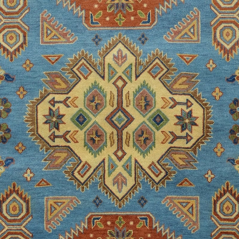 Handmade Kazak Wool Rug (India) - 8' x 10'