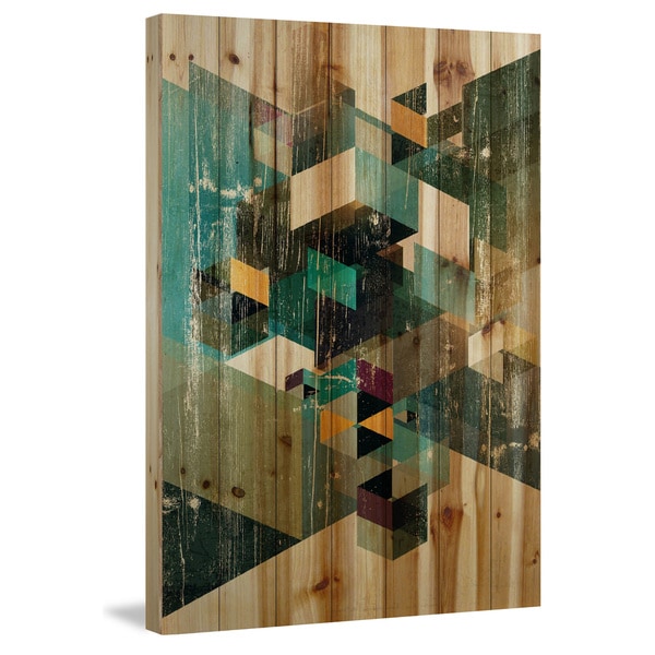Marmont Hill - Handmade Dimensional Jenga Painting Print on Natural Pine Wood
