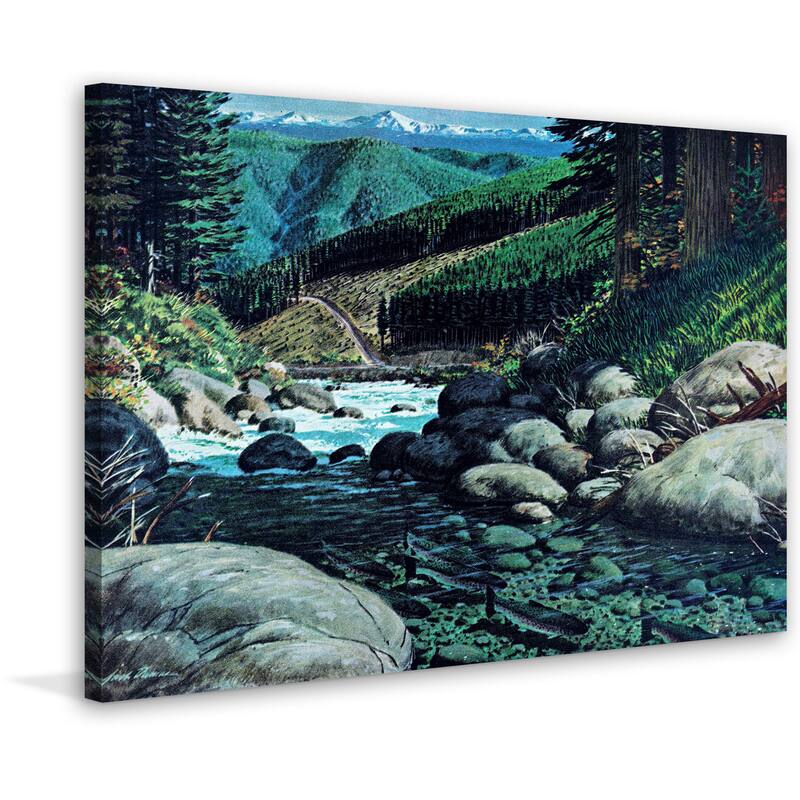 Marmont Hill - 'Steelhead' Painting Print on Wrapped Canvas - Multi-Color