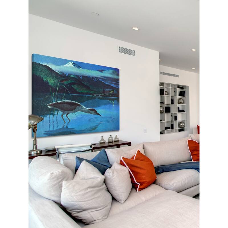 Marmont Hill - 'Night Heron' Painting Print on Wrapped Canvas - Multi-Color