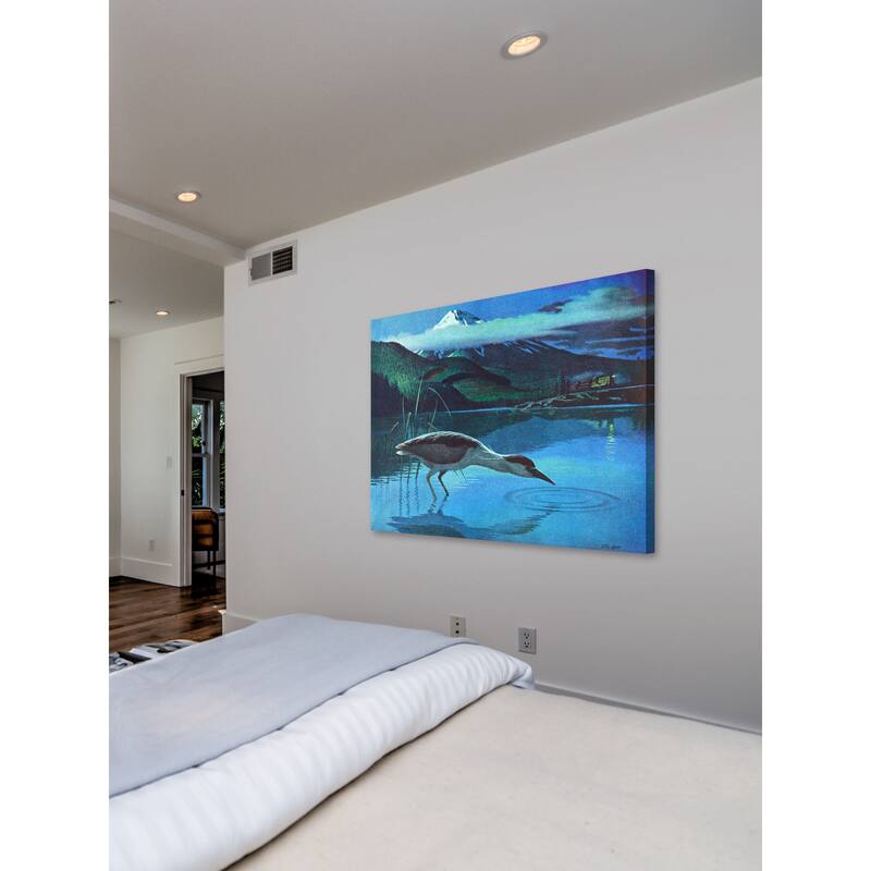 Marmont Hill - 'Night Heron' Painting Print on Wrapped Canvas - Multi-Color