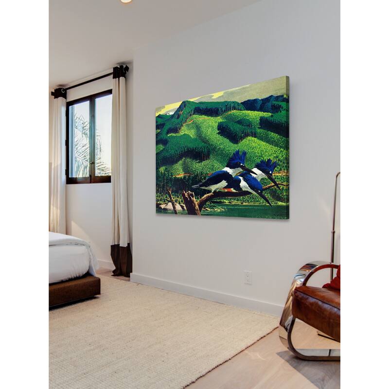 Marmont Hill - 'Kingfishers' Painting Print on Wrapped Canvas - Multi-Color