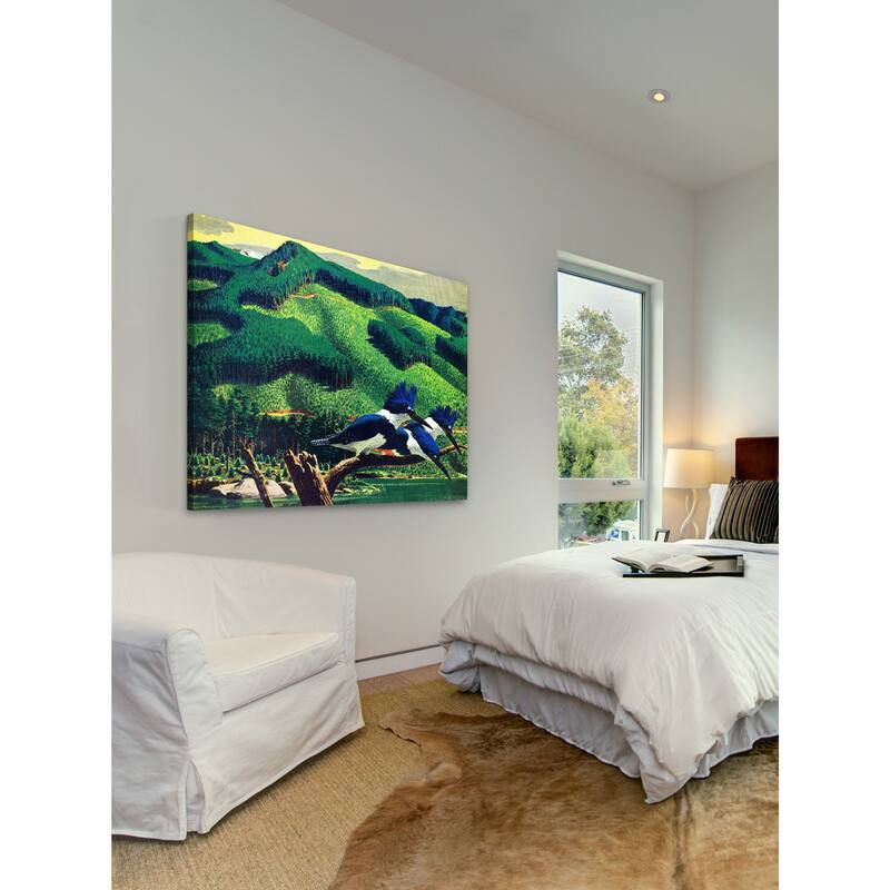 Marmont Hill - 'Kingfishers' Painting Print on Wrapped Canvas - Multi-Color