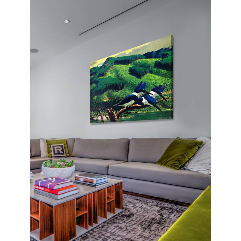 Marmont Hill - 'Kingfishers' Painting Print on Wrapped Canvas - Multi-Color
