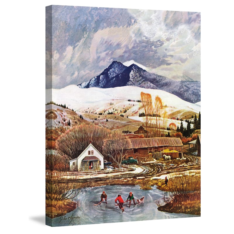 Marmont Hill - 'Ice Hockey' Painting Print on Wrapped Canvas - Multi-Color
