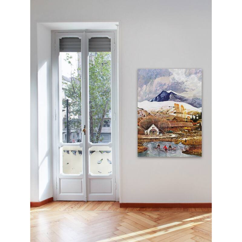 Marmont Hill - 'Ice Hockey' Painting Print on Wrapped Canvas - Multi-Color