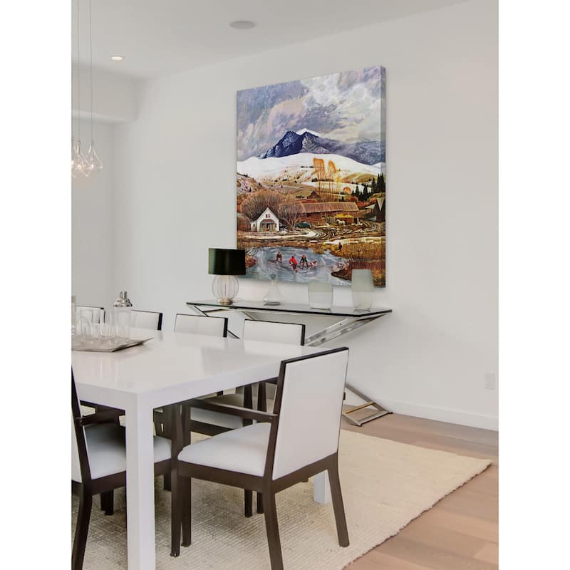 Marmont Hill - 'Ice Hockey' Painting Print on Wrapped Canvas - Multi-Color