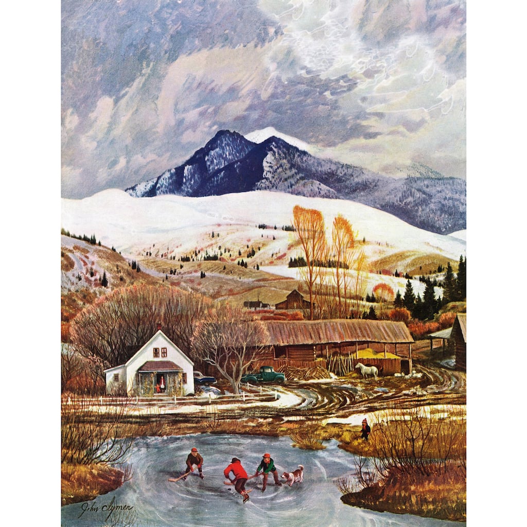 Marmont Hill - 'Ice Hockey' Painting Print on Wrapped Canvas - Multi-Color