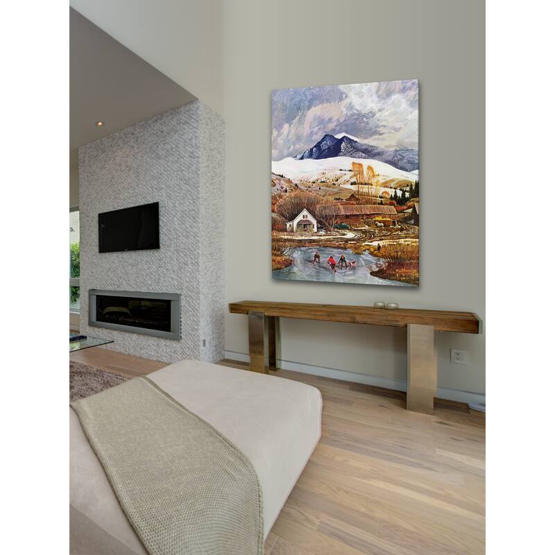 Marmont Hill - 'Ice Hockey' Painting Print on Wrapped Canvas - Multi-Color