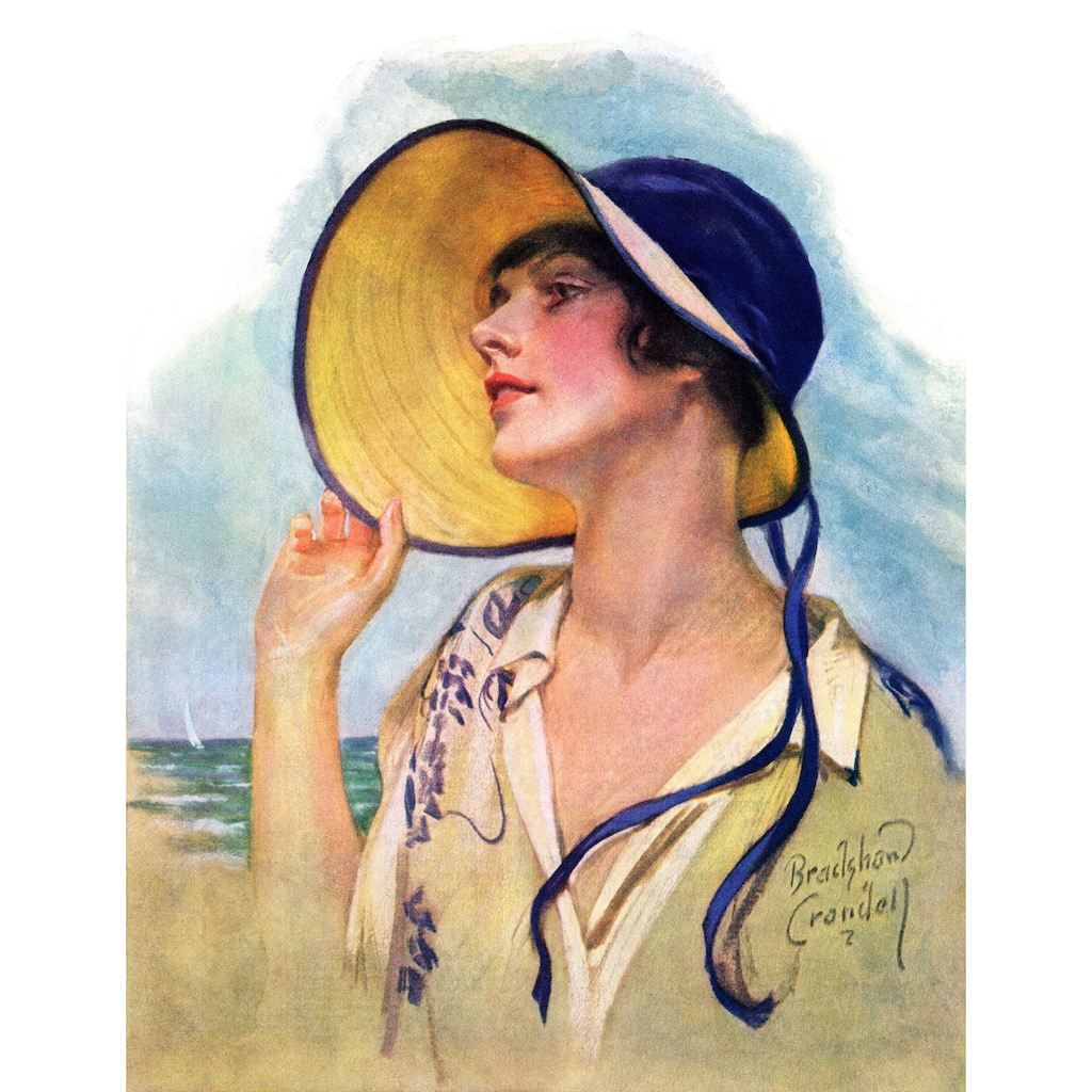 Marmont Hill - 'Sun Hat' Painting Print on Wrapped Canvas - Yellow