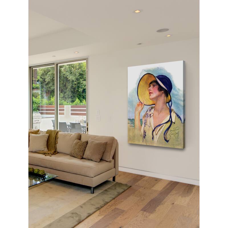 Marmont Hill - 'Sun Hat' Painting Print on Wrapped Canvas - Yellow