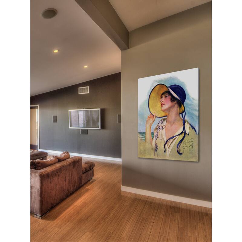 Marmont Hill - 'Sun Hat' Painting Print on Wrapped Canvas - Yellow