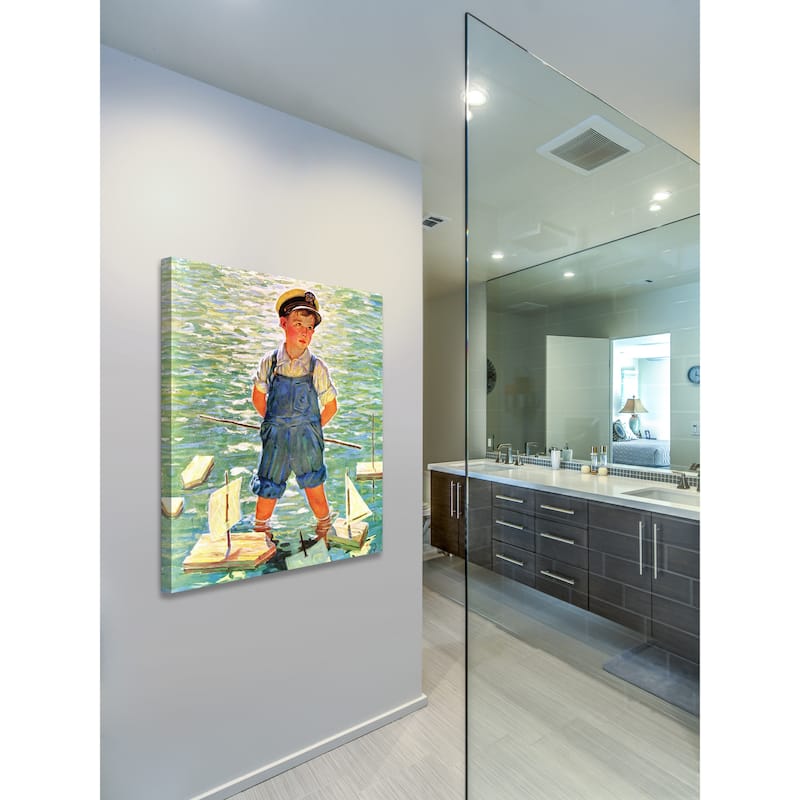 Marmont Hill - 'Toy Boats' Painting Print on Wrapped Canvas - Multi-Color