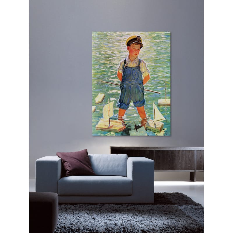 Marmont Hill - 'Toy Boats' Painting Print on Wrapped Canvas - Multi-Color