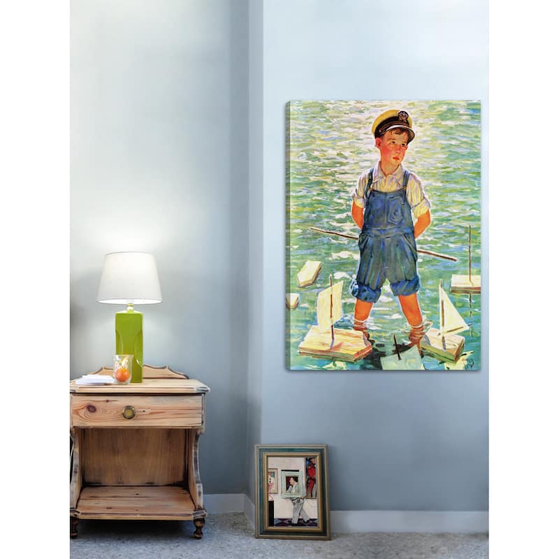 Marmont Hill - 'Toy Boats' Painting Print on Wrapped Canvas - Multi-Color