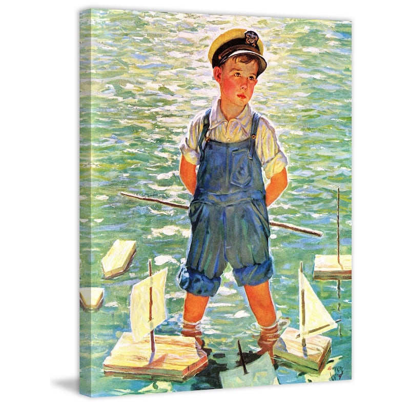 Marmont Hill - 'Toy Boats' Painting Print on Wrapped Canvas - Multi-Color