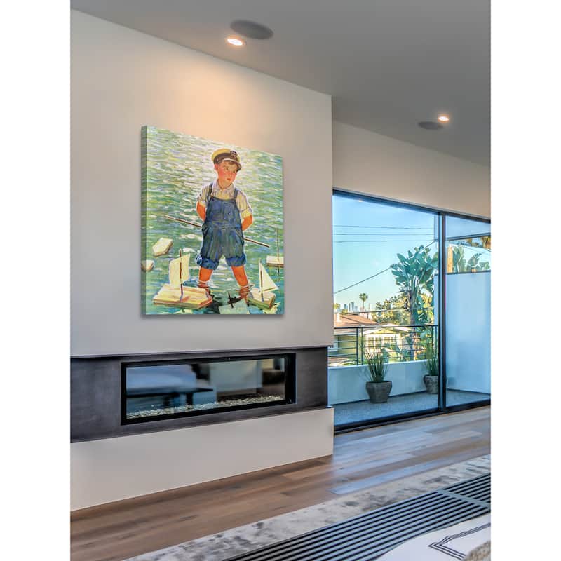 Marmont Hill - 'Toy Boats' Painting Print on Wrapped Canvas - Multi-Color