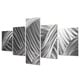 Helena Martin 'Columnar Brushstrokes' Abstract Metal Art on Natural ...