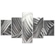 Helena Martin 'Columnar Brushstrokes' Abstract Metal Art on Natural ...