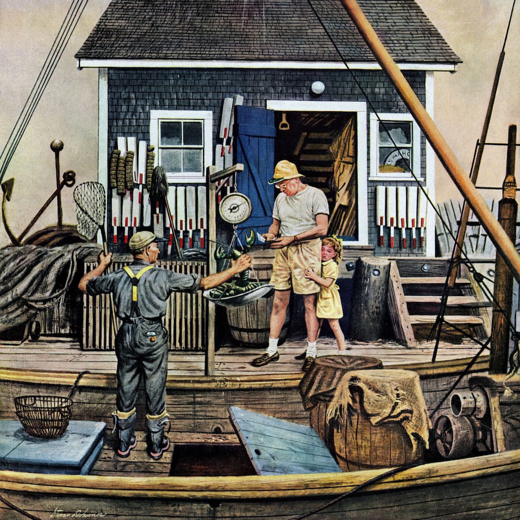 Marmont Hill - 'Daily Catch' Painting Print on Wrapped Canvas - Multi-Color