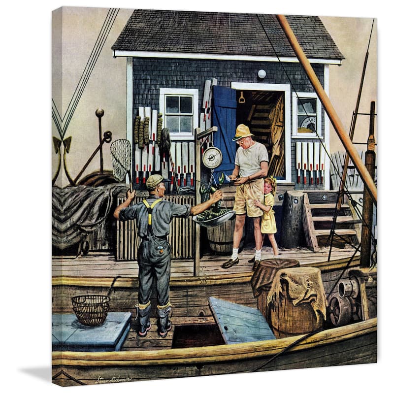 Marmont Hill - 'Daily Catch' Painting Print on Wrapped Canvas - Multi-Color
