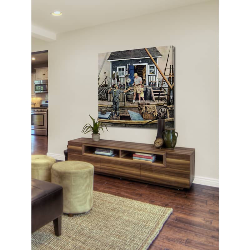Marmont Hill - 'Daily Catch' Painting Print on Wrapped Canvas - Multi-Color