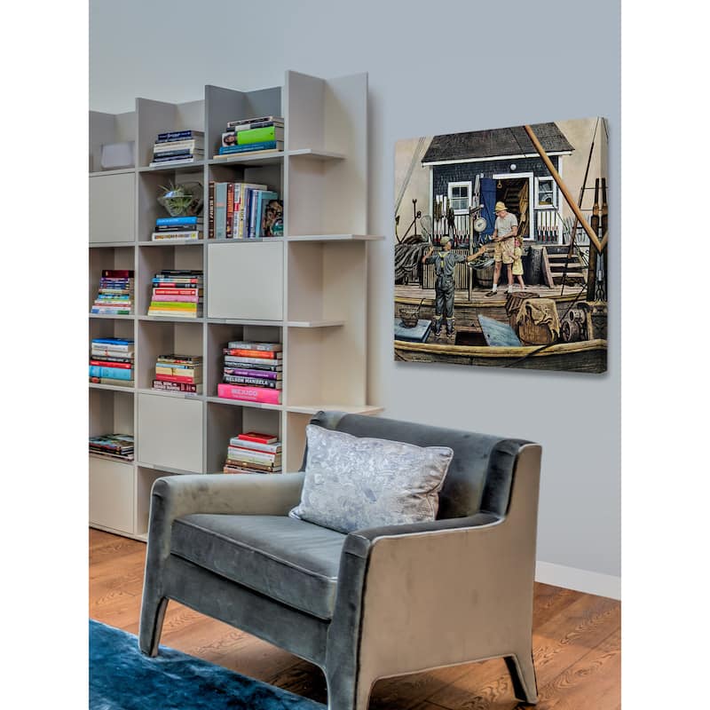 Marmont Hill - 'Daily Catch' Painting Print on Wrapped Canvas - Multi-Color