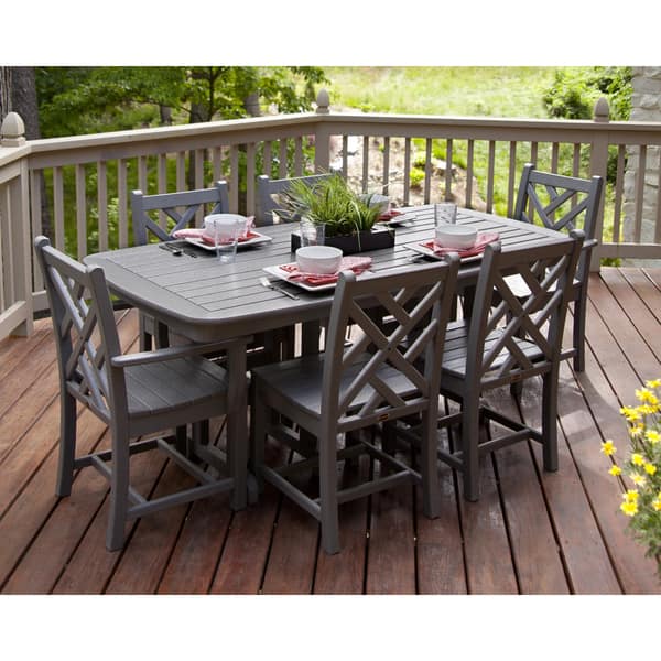 slide 1 of 4, POLYWOOD® Chippendale 7-piece Outdoor Dining Set