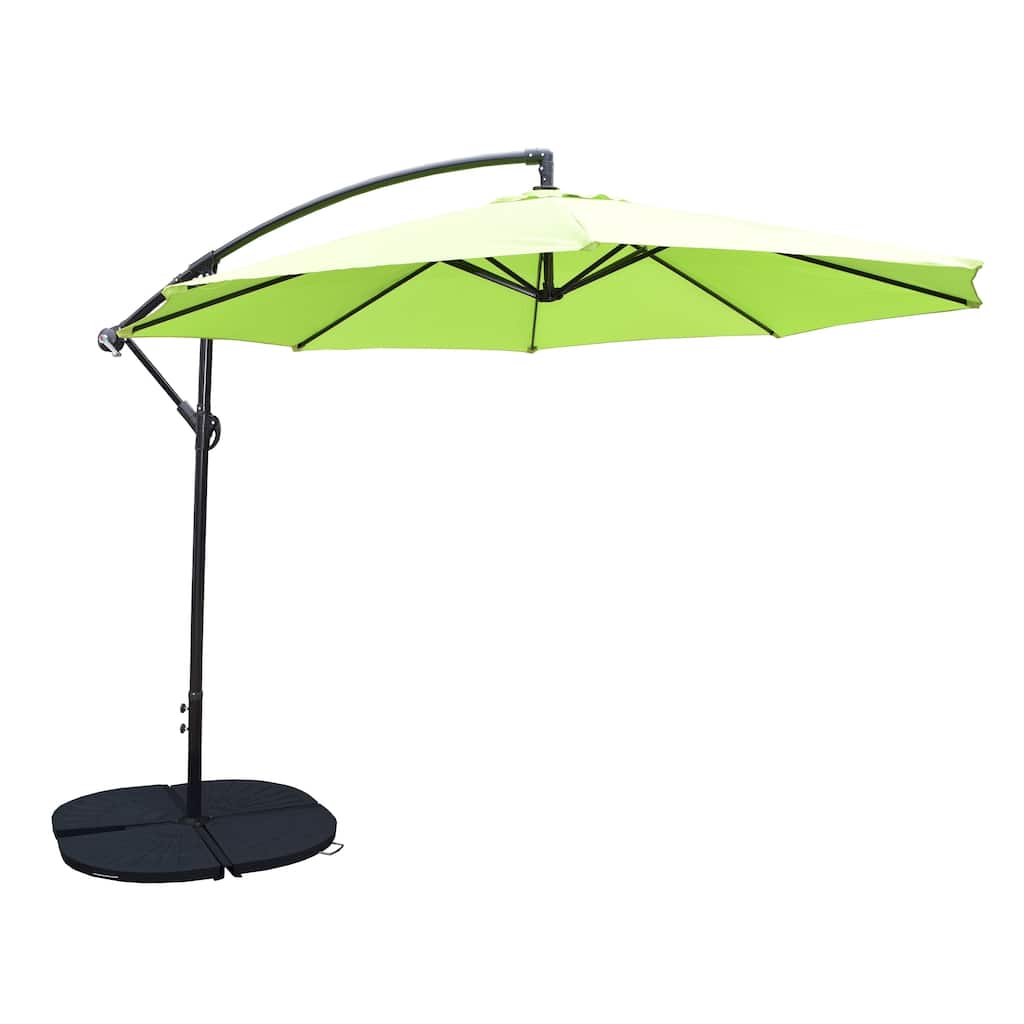 10-foot Cantilever Umbrella with 4 Pc Weight/Stand