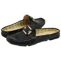 AK Anne Klein Abbey Black Crocco Loafers