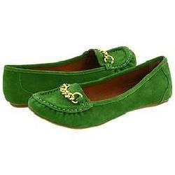 Steve Madden Kenedie Green Suede Flats