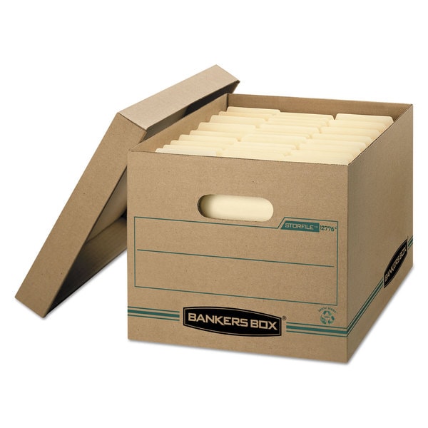 UNIVERSAL Recycled Record Storage Box Letter//Legal 12 x 15 x 10 Kraft 12//Carton
