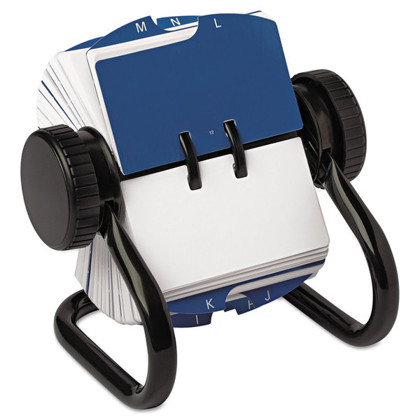 Shop Rolodex Open Rotary Card File Holds 250 1 3/4 x 3 1/4 Cards Black - Free Shipping On Orders ...