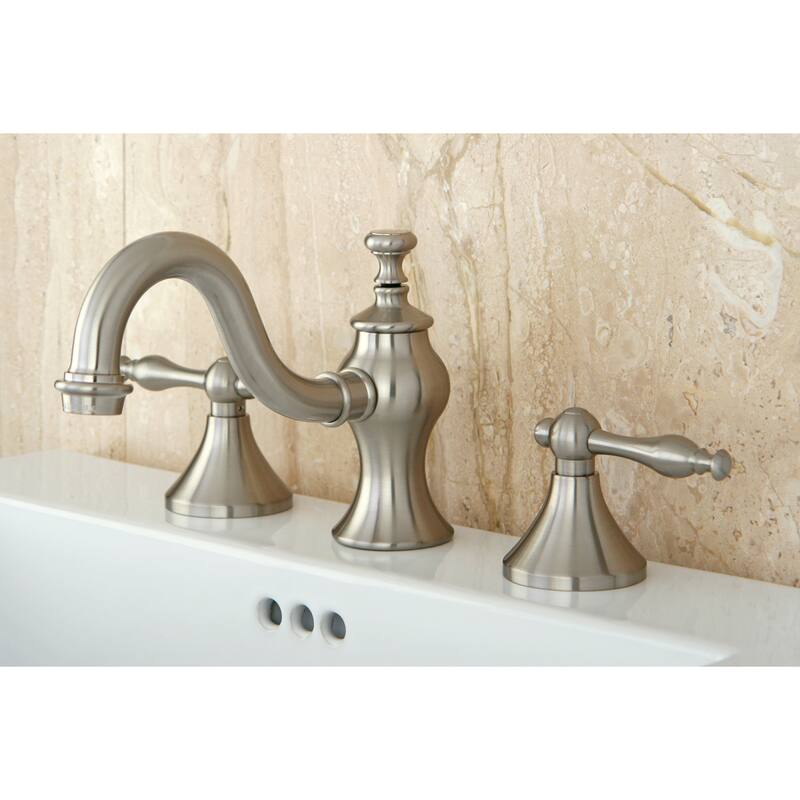 Kingston Brass Victorian Nuovo Lever Widespread Bathroom Faucet - satin nickel