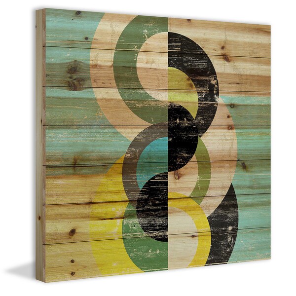 Marmont Hill - Handmade Separated Circles Painting Print on Natural Pine Wood