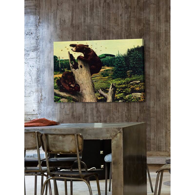 Marmont Hill - 'Honey Bears' Painting Print on Wrapped Canvas - Multi-Color